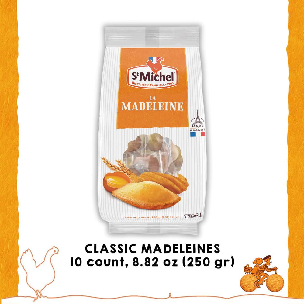 St Michel shell-shaped madeleines adding elegant tea-time charm