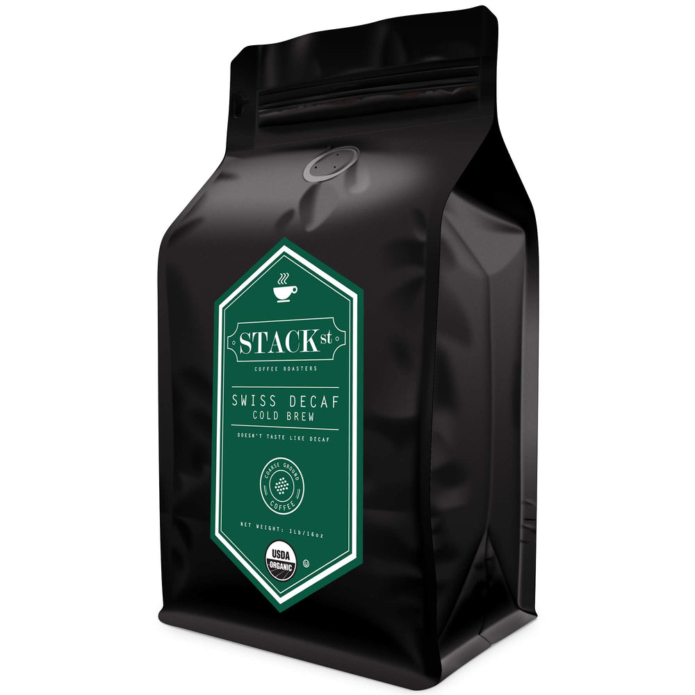 Stack Street 100% Arabica single-origin Colombian Supremo grounds for aroma and sweetness