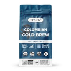 Stack Street Organic Cold Brew bag showcasing premium beans for cold brew