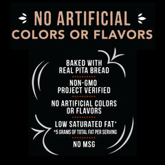 Stacy's Multigrain Pita Chips packaging highlights no artificial colors or flavors.