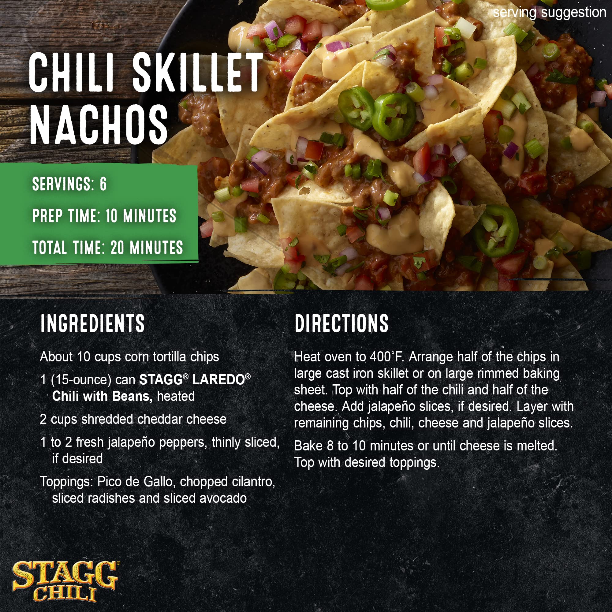 STAGG Laredo Chili with Beans pull-tab lid for quick serving