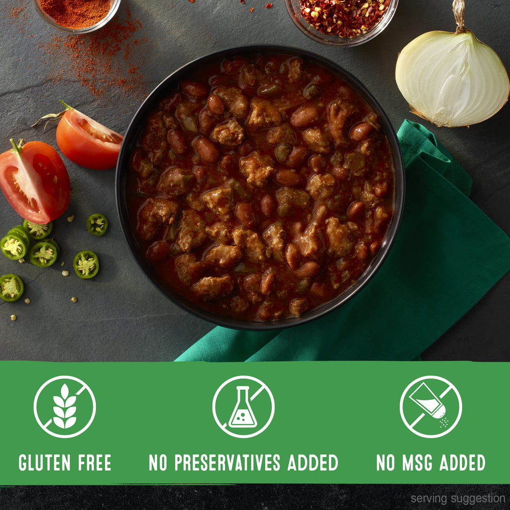STAGG Laredo Chili with Beans simmering on stove releases rich aromas