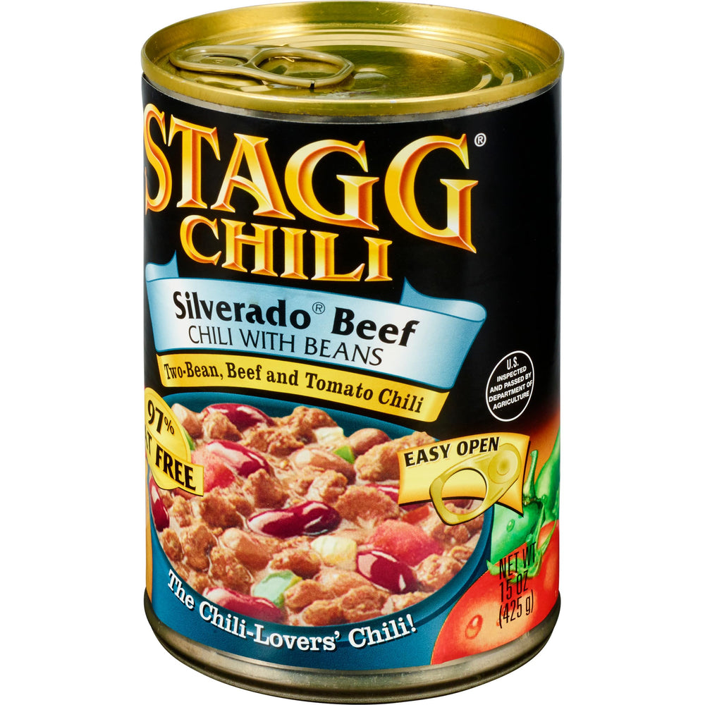 STAGG Silverado beef chili with beans bowl — comforting, serve-ready meal.