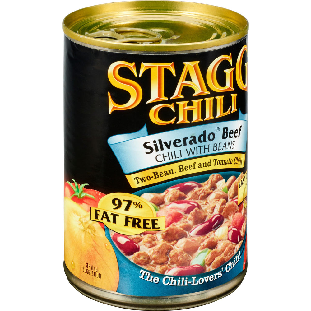 STAGG Silverado chili dog topping — quick, flavorful meal option.