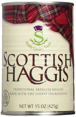 Stahly traditional haggis pack-two in synthetic skin for easy warming.