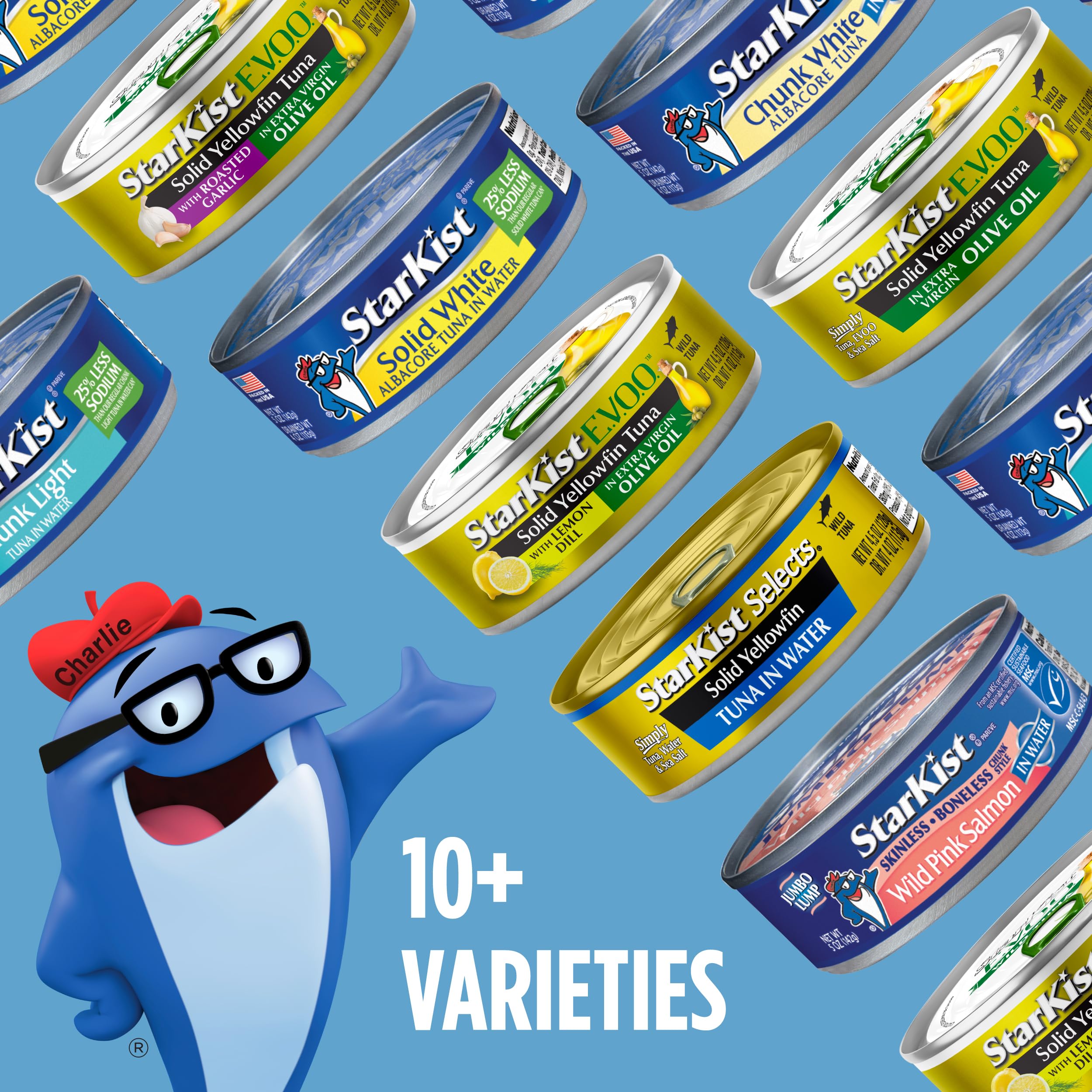 StarKist Selects Solid White Albacore Tuna in Water protein and omega-3 source