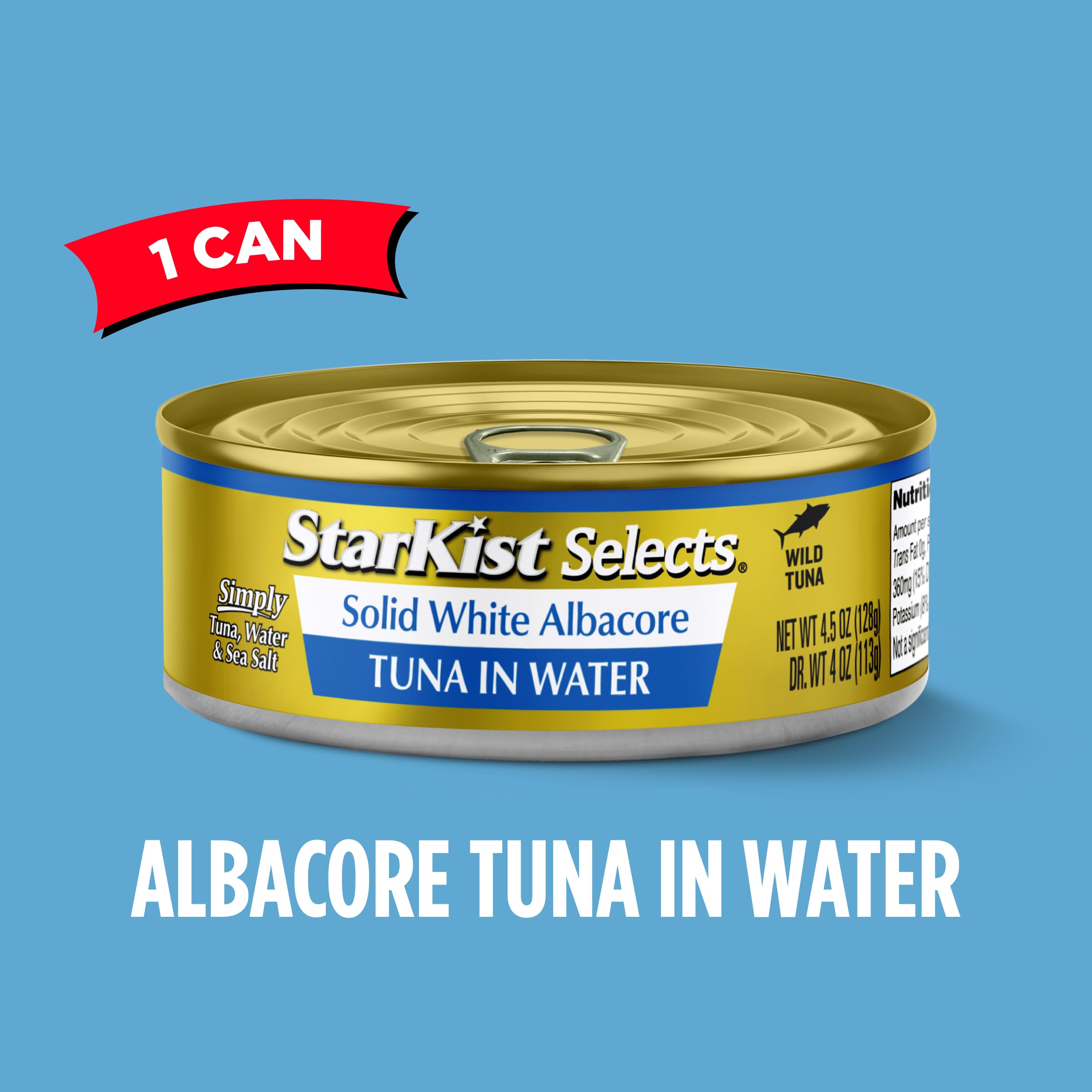 StarKist Selects Solid White Albacore Tuna in Water served salad, protein-rich topping