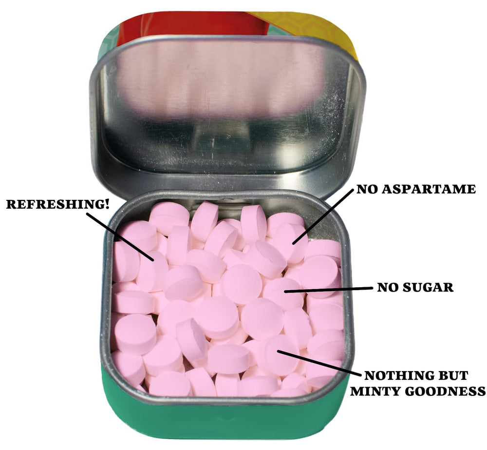 Packaging and label of Star Trek Dilithium Crystal Breath Mints tin