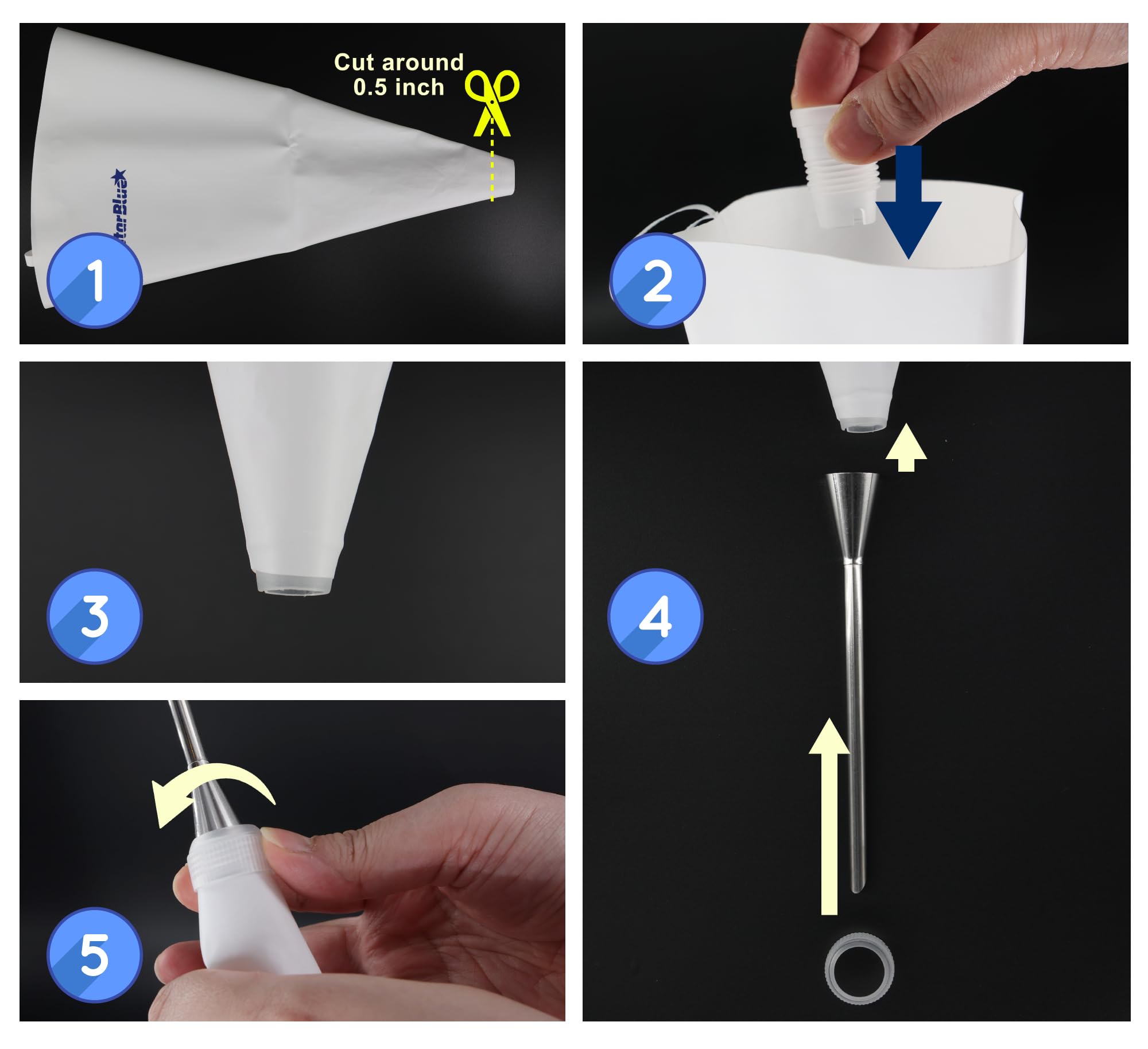 StarBlue reusable pastry filler set saves time and reduces waste.