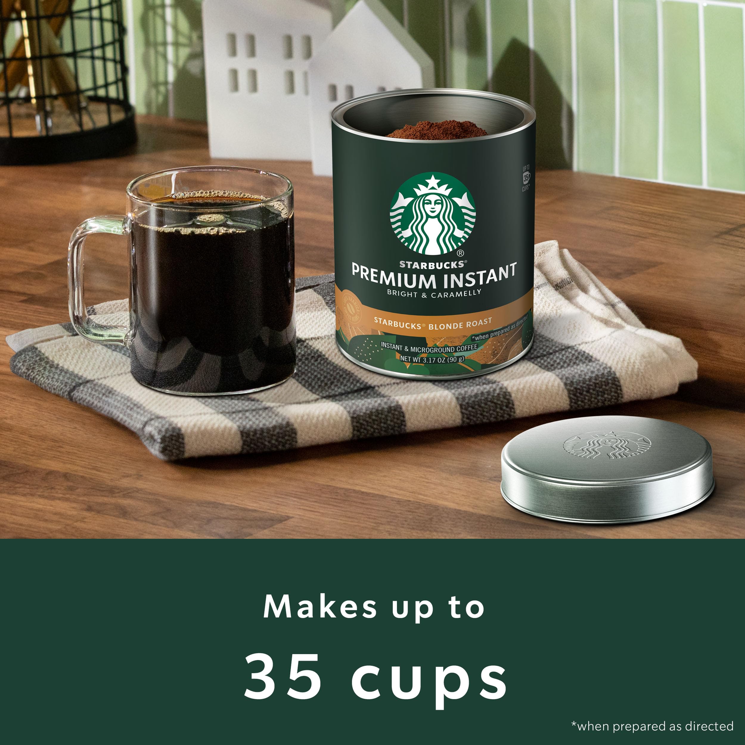 Stir Starbucks Blonde Roast Premium Instant Coffee to customize strength