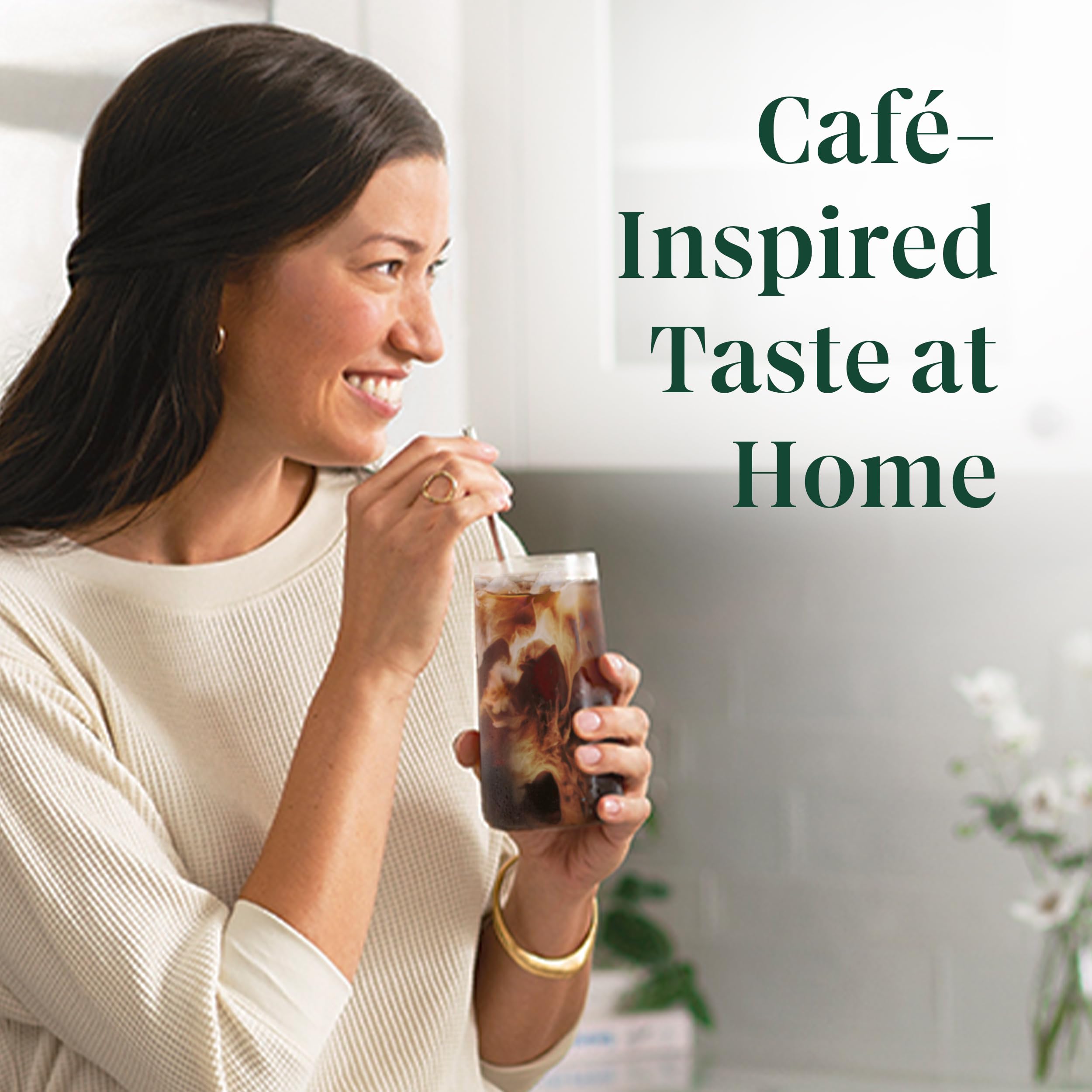 Starbucks logo on packaging signaling premium iced coffee quality.