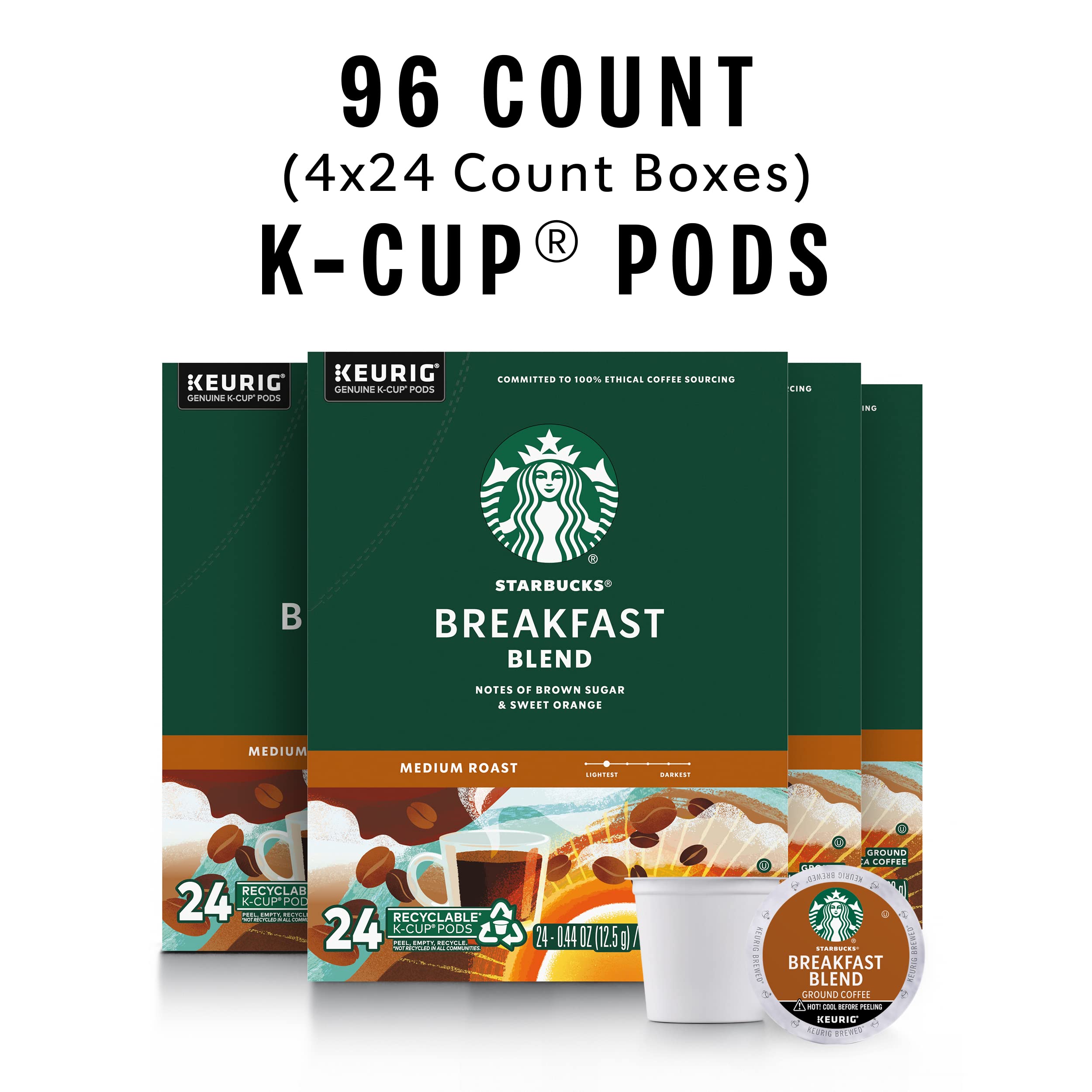 Starbucks Breakfast Blend box set showing four boxes for convenient home brewing.