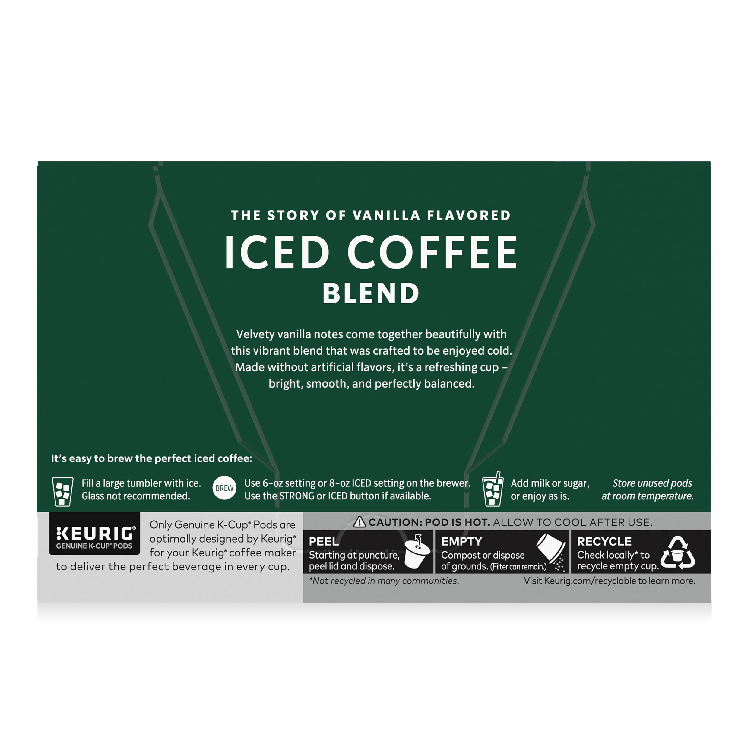 Brewing steps illustration guiding a delicious iced coffee at home.