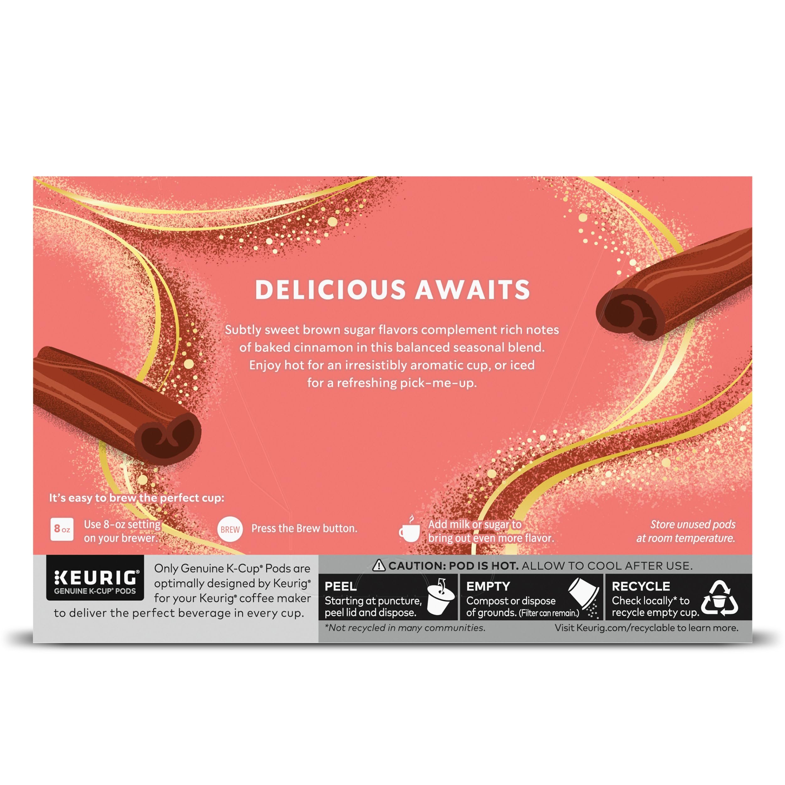 Starbucks Brown Sugar Cinnamon limited-edition packaging signals seasonal flavor delight.
