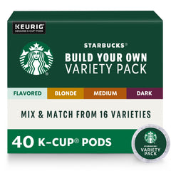 Starbucks Build-Your-Own 40-pod variety pack ready for home brewing.