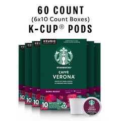 Close-up of Caffè Verona dark roast pod ready for Keurig