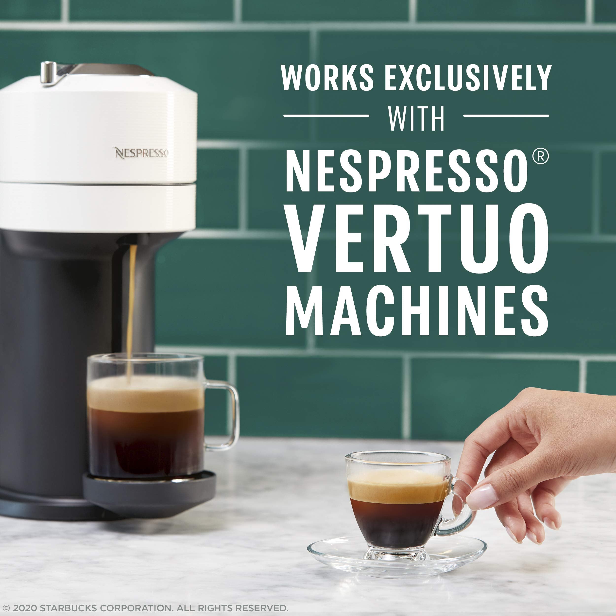 Starbucks Caffè Verona pod scene in a modern kitchen, signaling daily ritual.