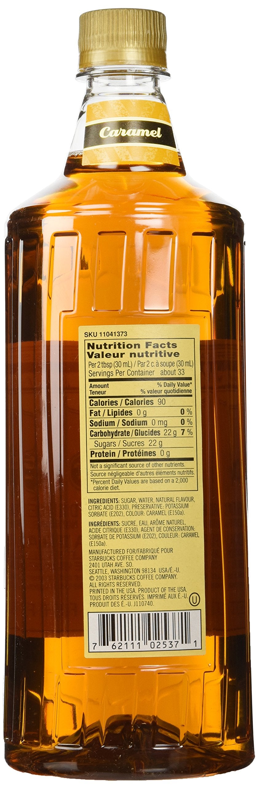 Starbucks Caramel Syrup enhances latte art with caramel finish at home