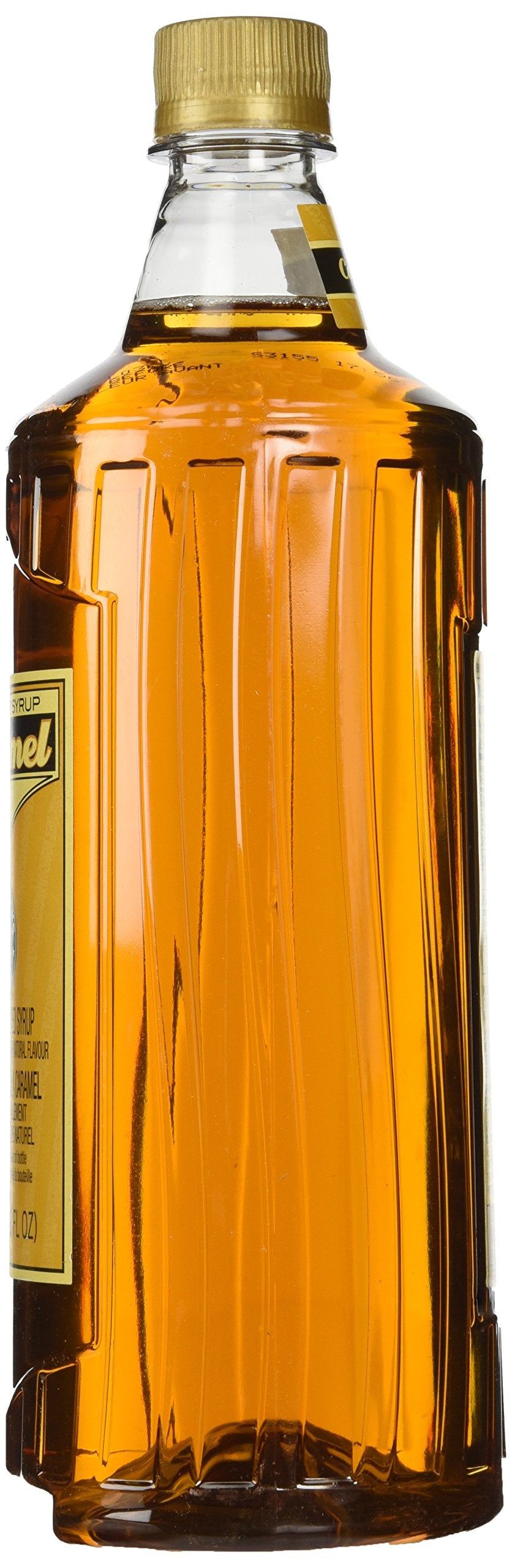 Pour Starbucks Caramel Syrup over coffee to add caramel notes