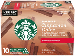 Starbucks Cinnamon Dolce box front displaying two-box set for home use.