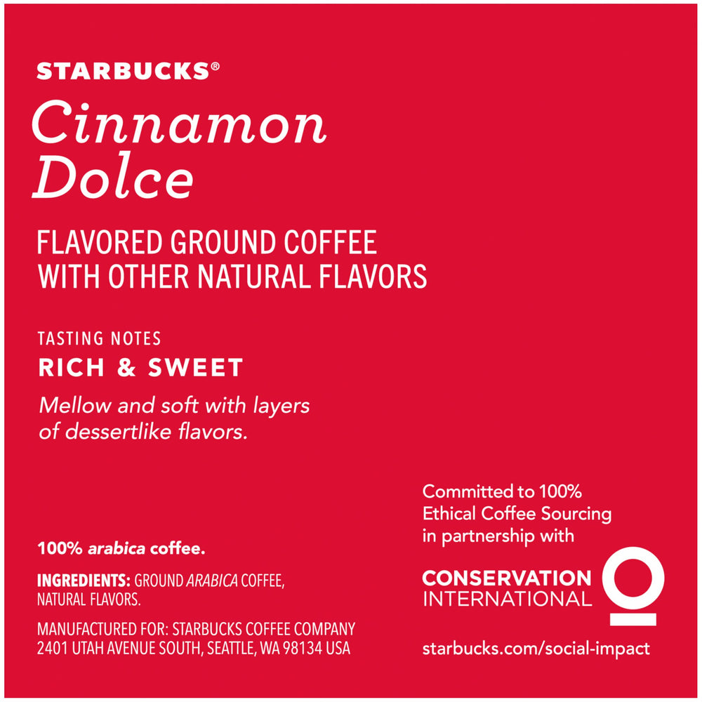 Close-up of Starbucks Cinnamon Dolce coffee highlighting warm flavor notes and aroma.