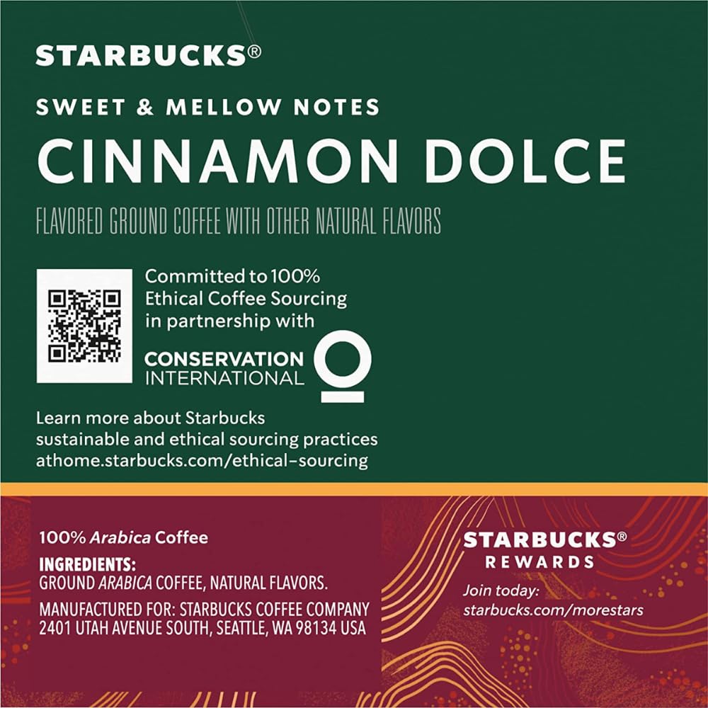 Starbucks Cinnamon Dolce K-Cup foam art for café vibes at home.