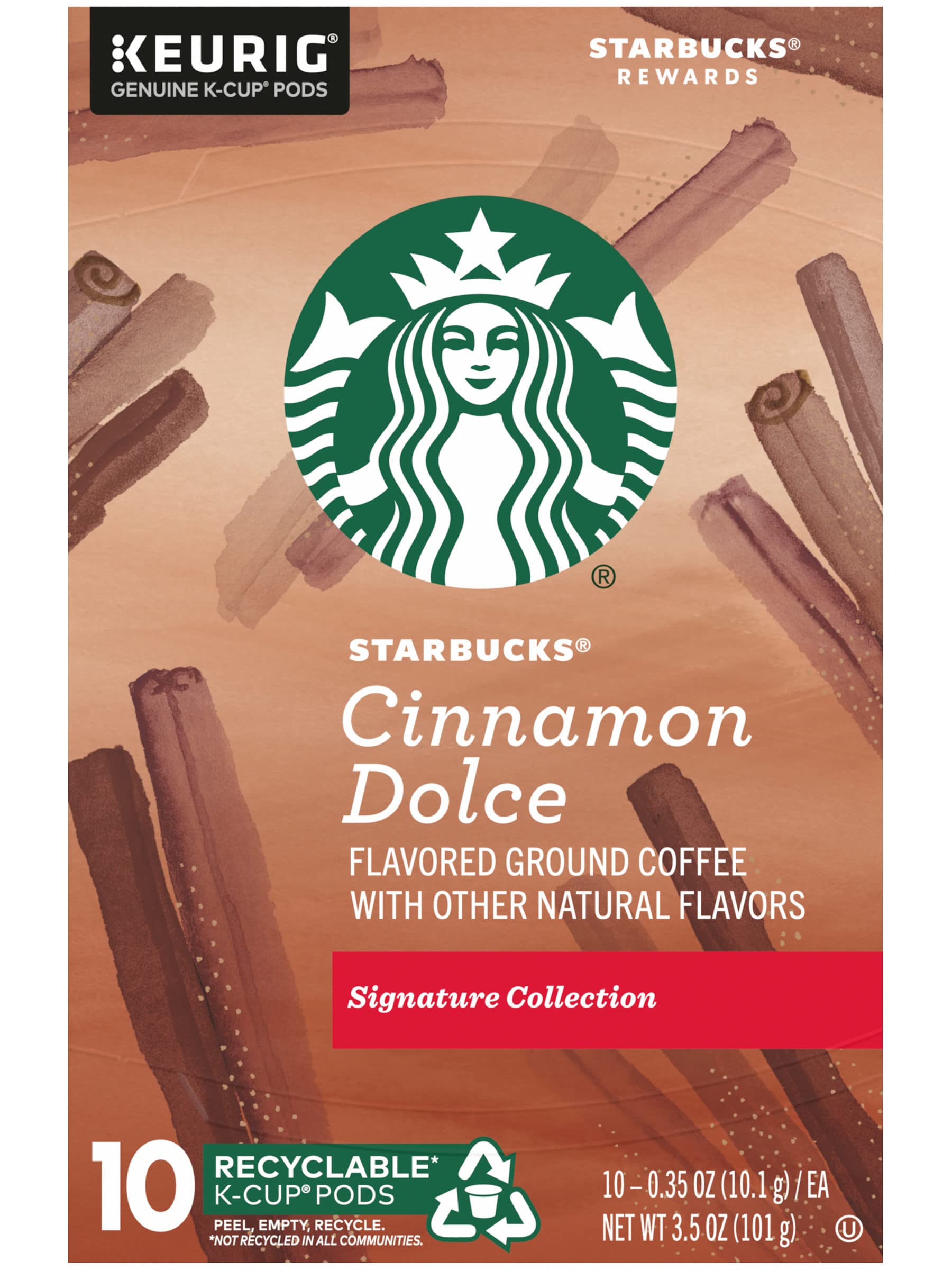 Milk poured beside a cup of Starbucks Cinnamon Dolce coffee for creamy balance.