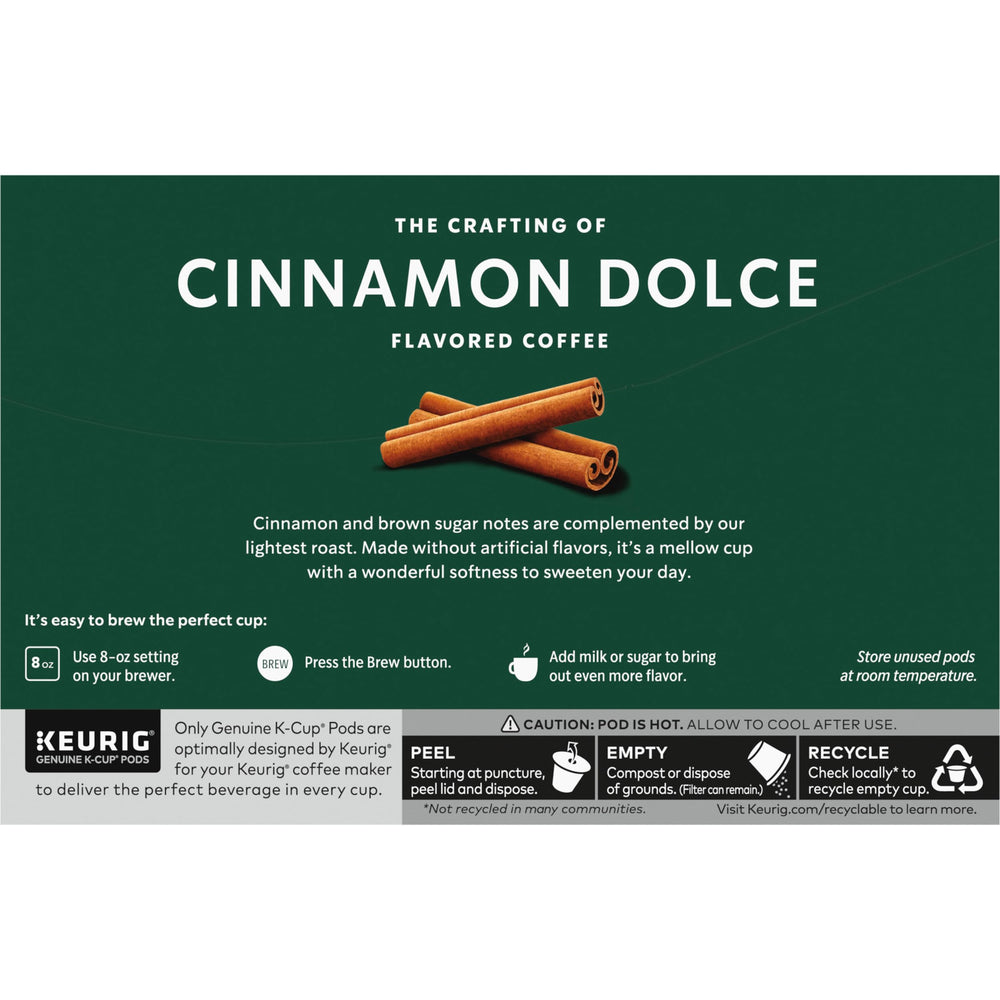 Starbucks Cinnamon Dolce mug with steam and inviting scent.
