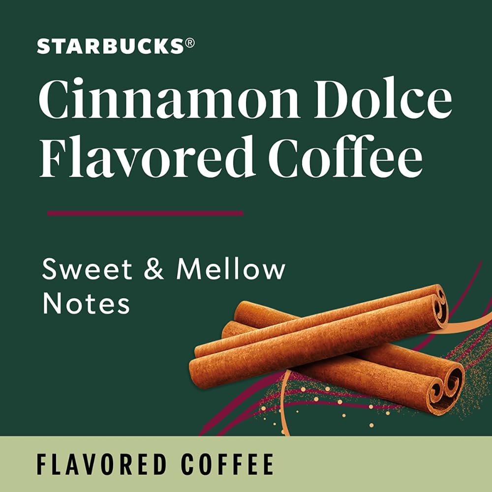 Starbucks Cinnamon Dolce K-Cup steamed milk swirl ideal for a comforting latte.