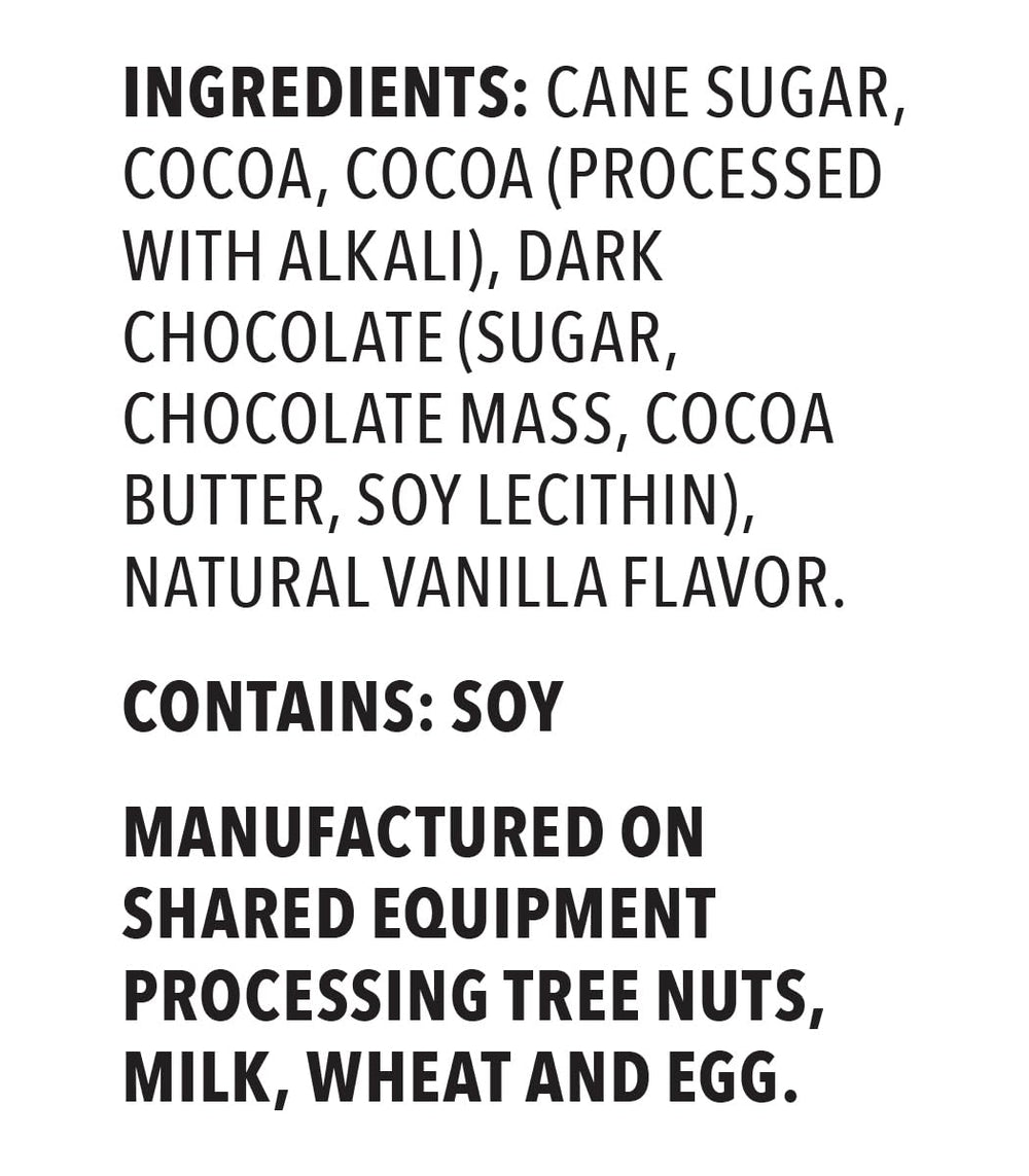 Starbucks cocoa contains about 40 percent cacao for rich flavor.
