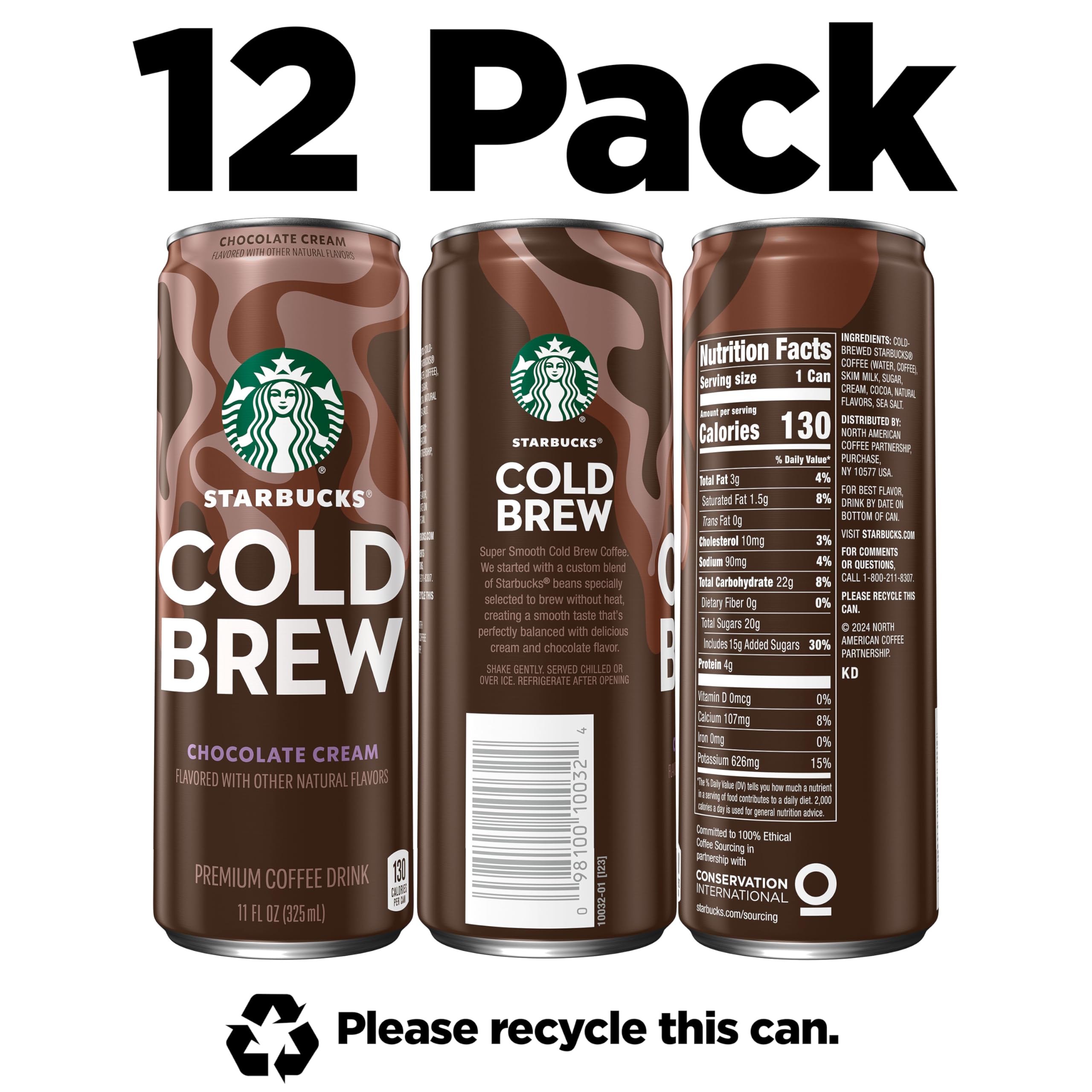 Starbucks Cold Brew Chocolate Cream can on ice for convenient chilling