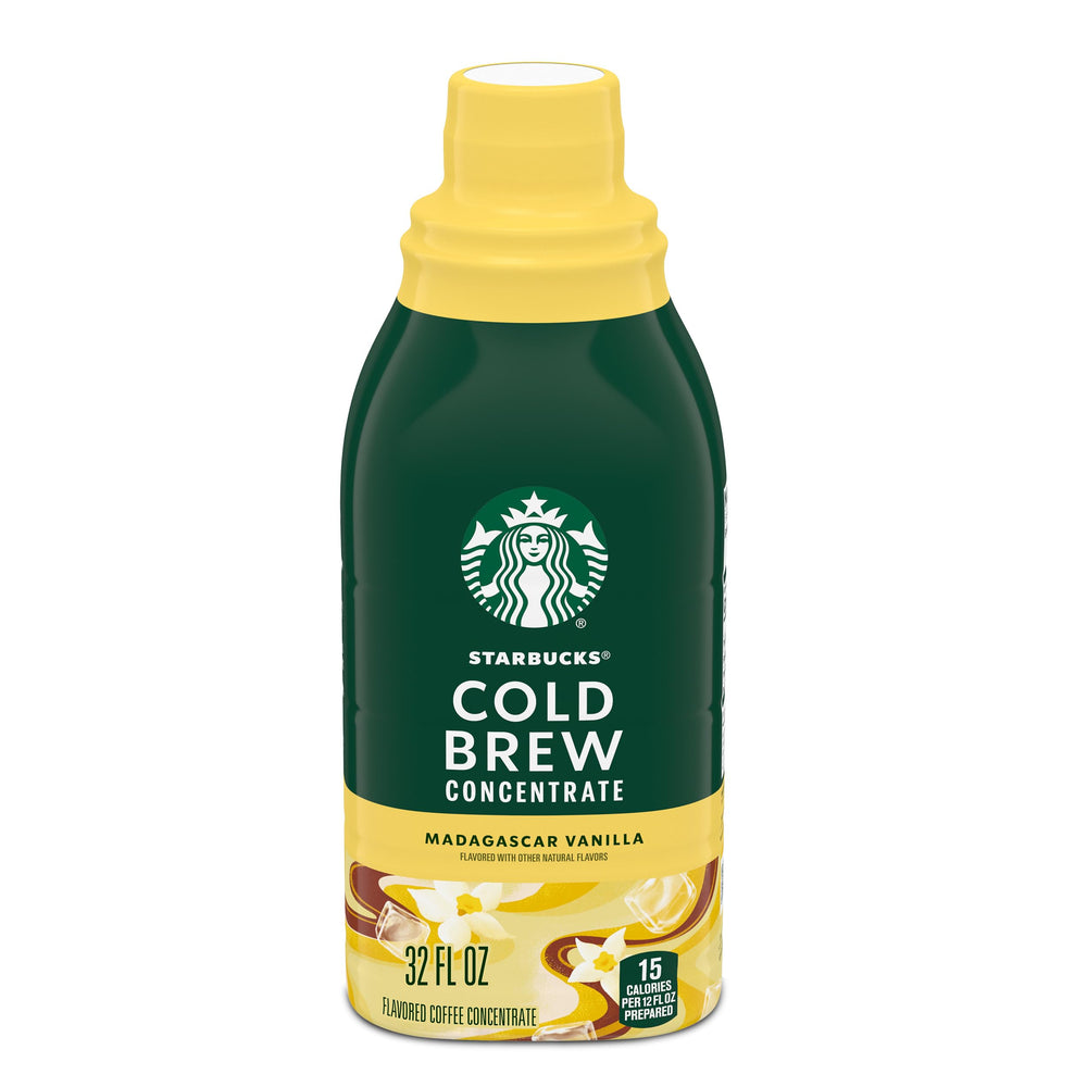 Starbucks Cold Brew Madagascar Vanilla bottle ready for at-home iced coffee