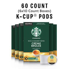 Starbucks Creme Brulee pods close-up highlighting vanilla and caramel aroma.