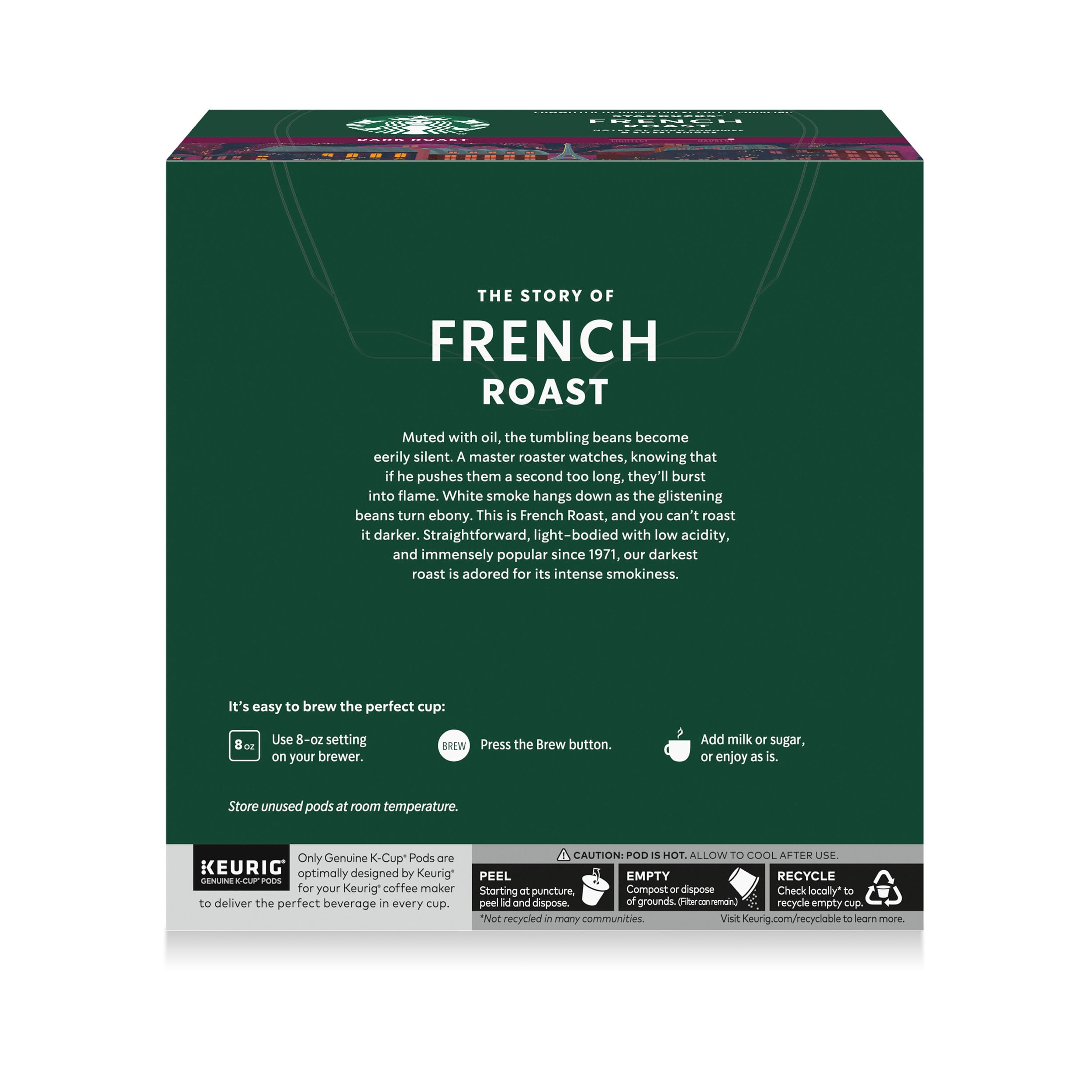 Starbucks French Roast served in a cup, inviting and bold