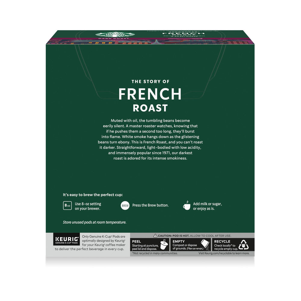 Starbucks French Roast served in a cup, inviting and bold