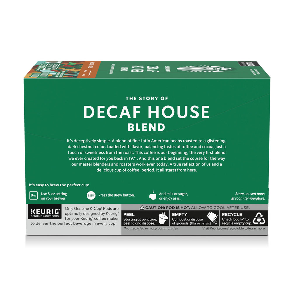 Starbucks Decaf House Blend K-Cup pods provide a comforting daily ritual