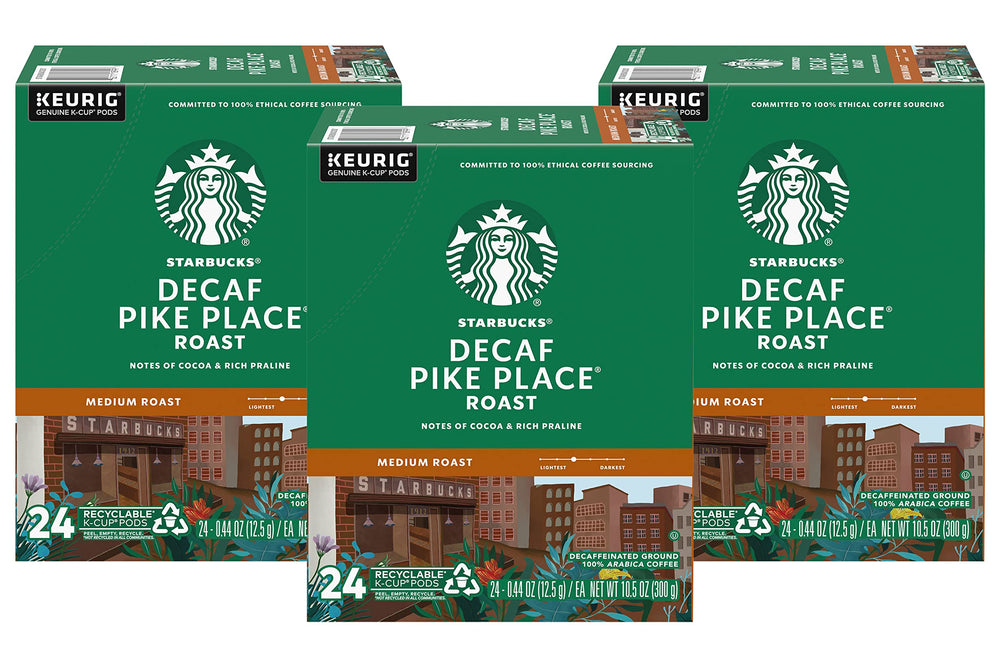 Starbucks Decaf Pike Place K-Cups 72-count for convenient single-serve mornings