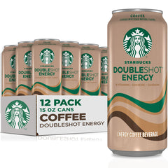 Starbucks Doubleshot Energy Coffee pack of twelve cans for convenient daily energy.