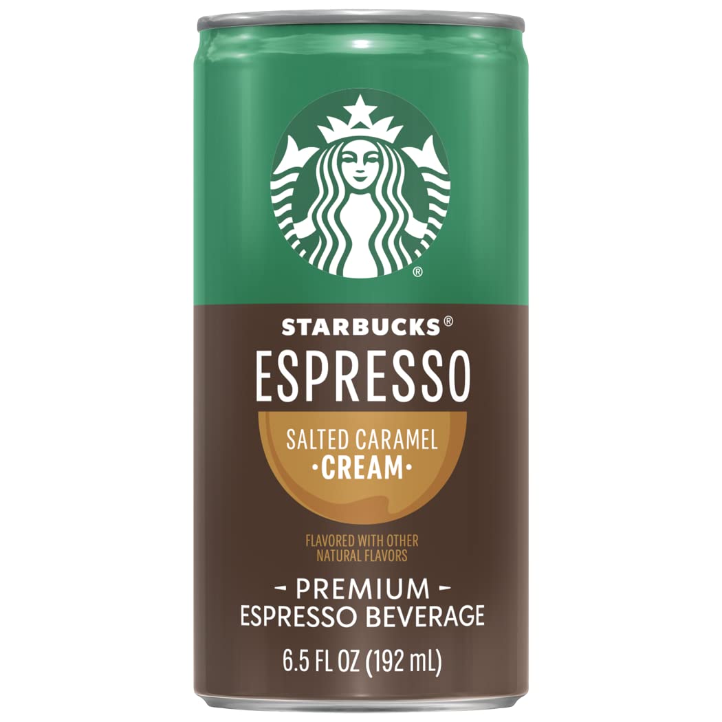 Pour shot reveals creamy texture of Starbucks Doubleshot Salted Caramel