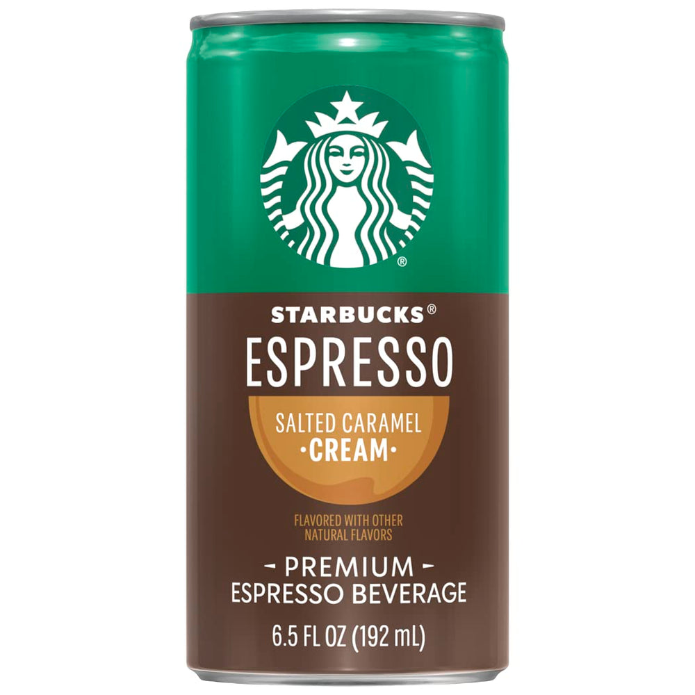 Pour shot reveals creamy texture of Starbucks Doubleshot Salted Caramel
