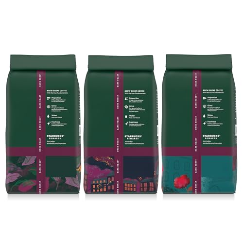 Starbucks ground bag with French press shows full-bodied extraction potential.