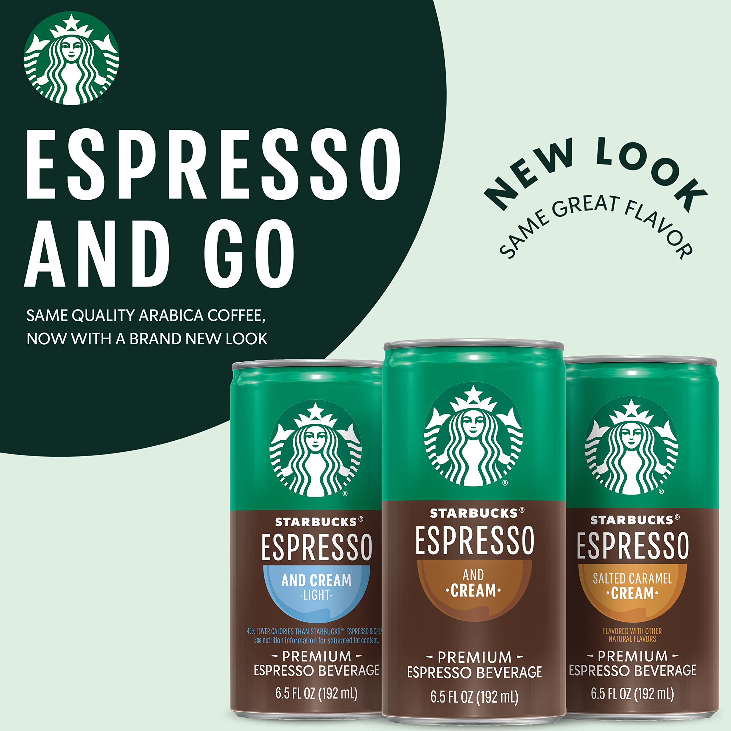 Starbucks Espresso & Cream Light 12-pack displayed on a kitchen counter.