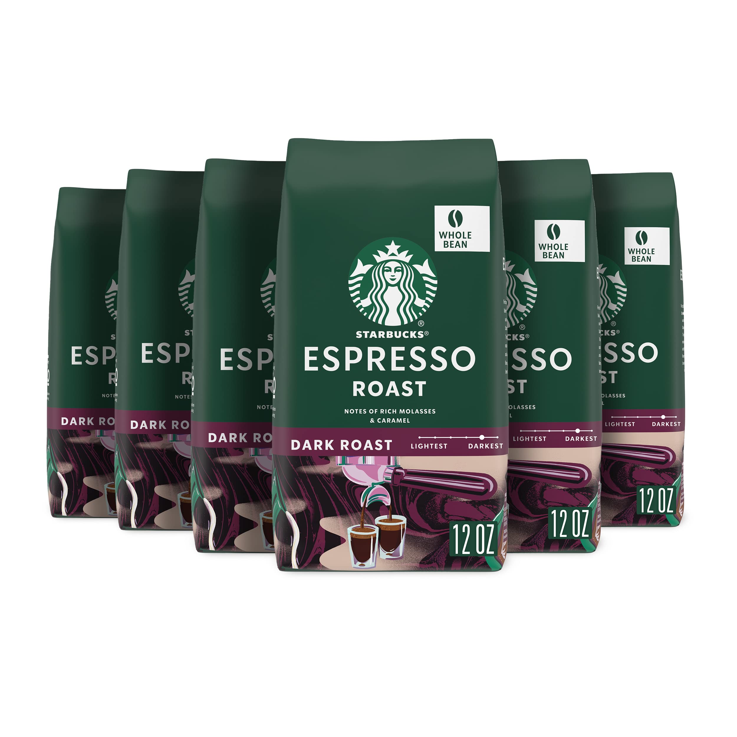 Starbucks Espresso Roast whole beans, bold espresso at home