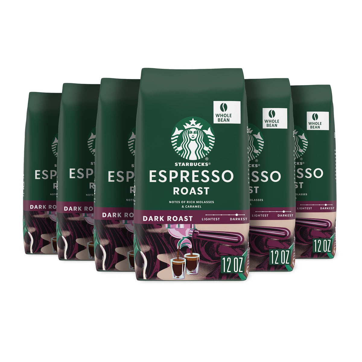 Starbucks Espresso Roast whole beans, bold espresso at home