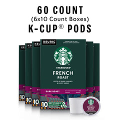 Close-up of Starbucks French Roast dark beans highlighting bold aroma