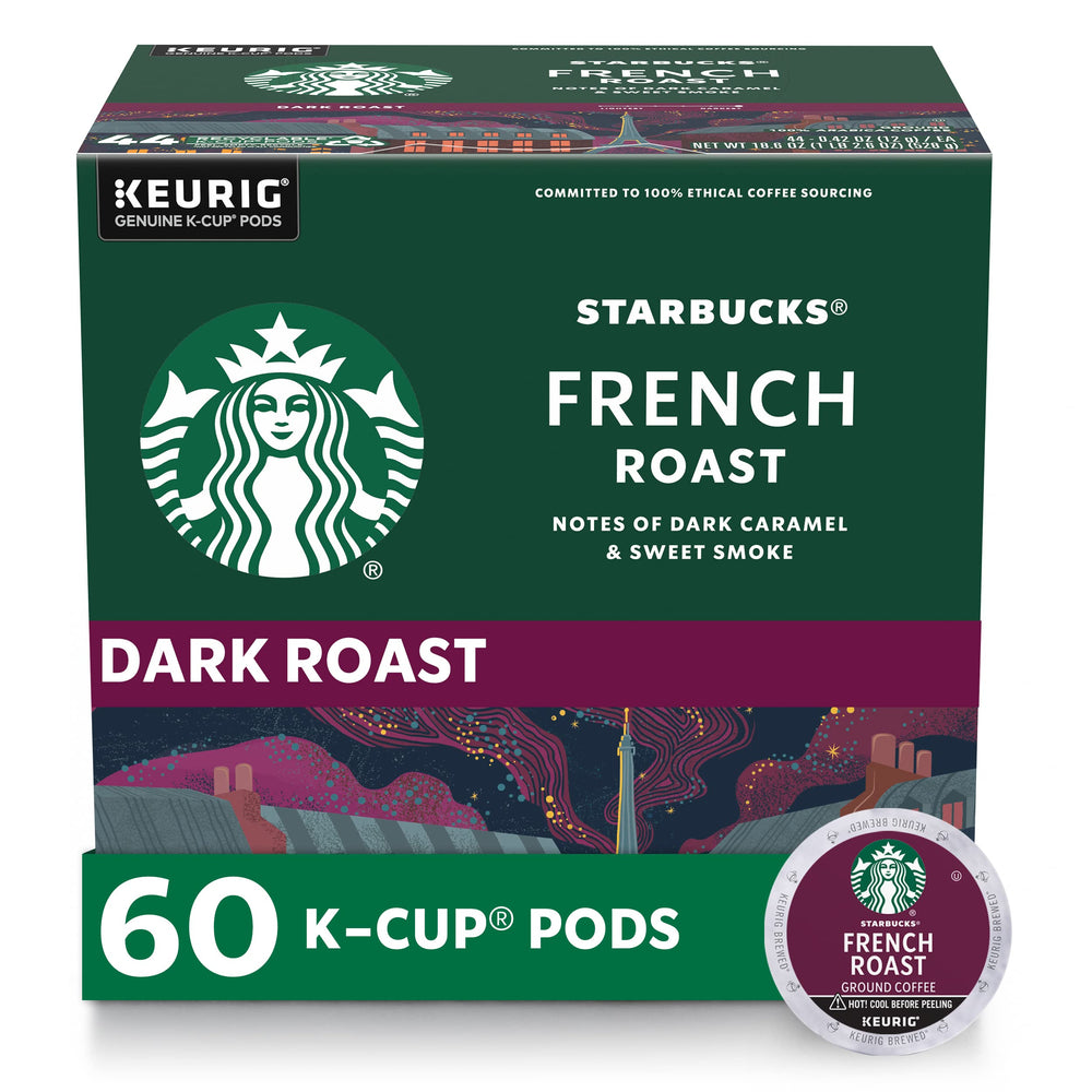 Starbucks French Roast K-Cup box ready for home Keurig brews