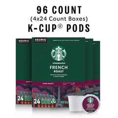 Close-up of Starbucks French Roast K-Cups with rich smoky aroma.