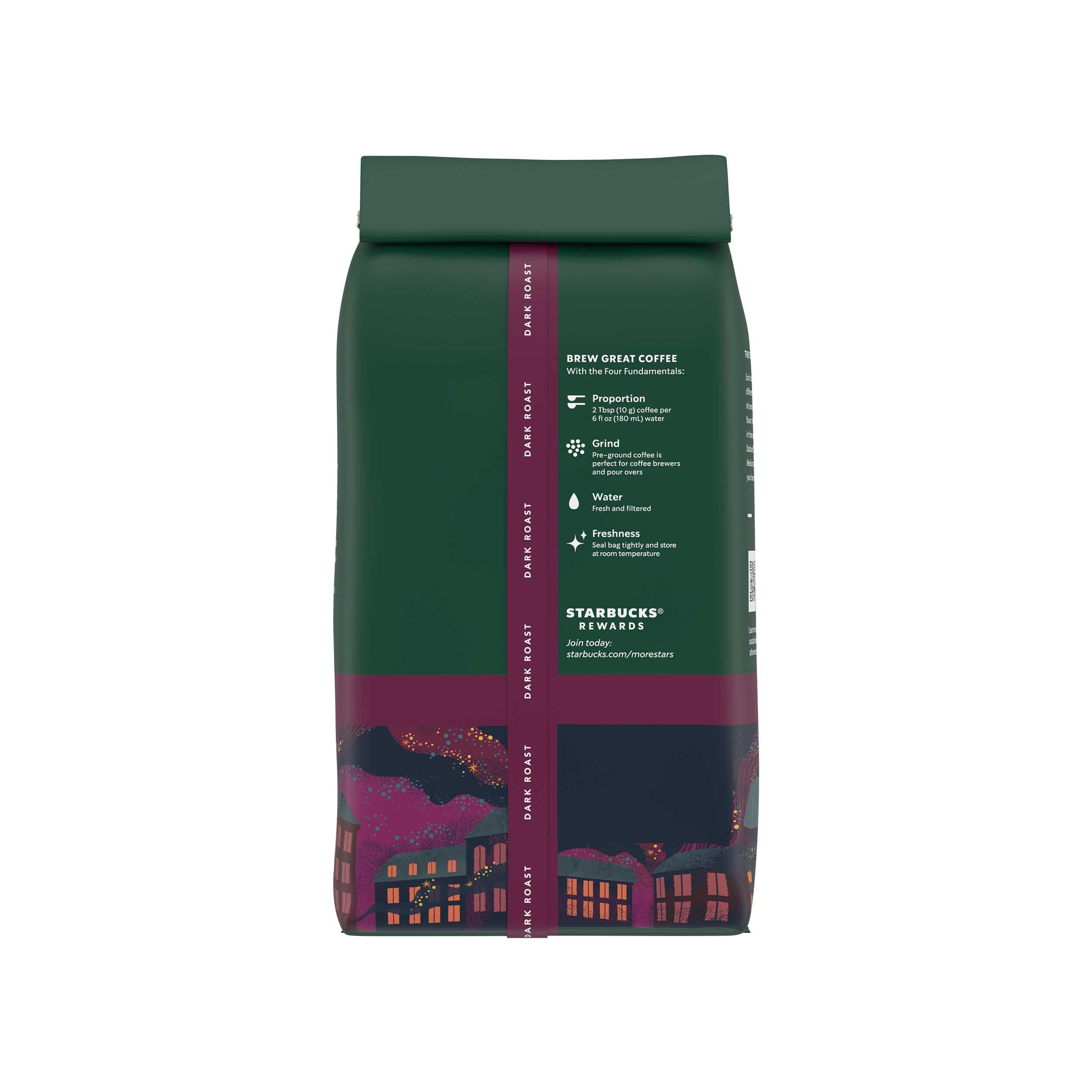 Starbucks French Roast aroma close-up inviting tasting session