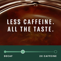 Starbucks Half-Caff brew hot mug image emphasizes versatile hot coffee.