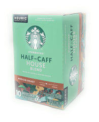 Starbucks Half-Caff House Blend pods 10-count for a balanced caffeine boost